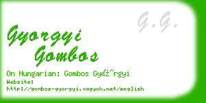 gyorgyi gombos business card